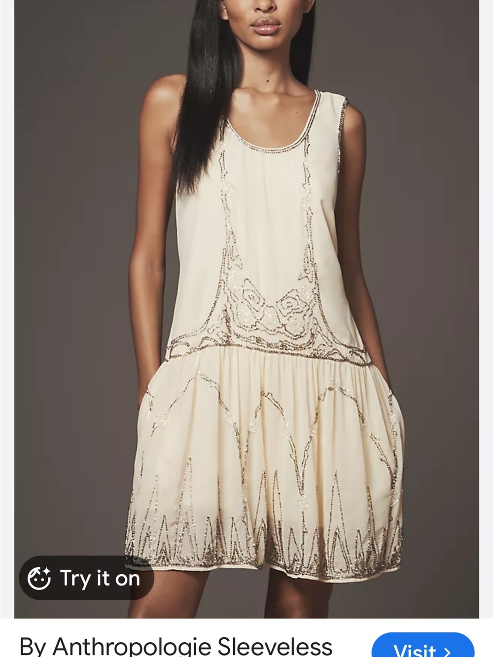 Anthropolgie vintage look Elegant Beaded Romper
